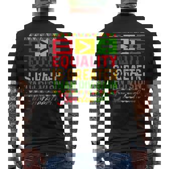 Junenth 1865 Equality Is Greater Than Division Math Men's T-shirt Back Print | Mazezy