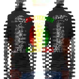 Junenth African American Black Lion 1865 King Men Men's T-shirt Back Print - Thegiftio