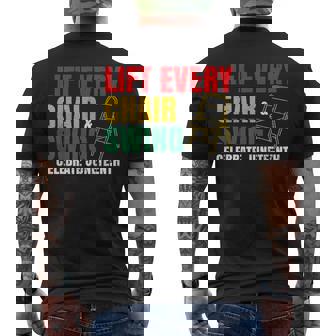 Junenth Black Freedom Day Celebration Men's T-shirt Back Print - Thegiftio UK