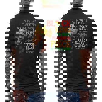 Junenth Black King Black History African Dad Men Men's T-shirt Back Print - Monsterry
