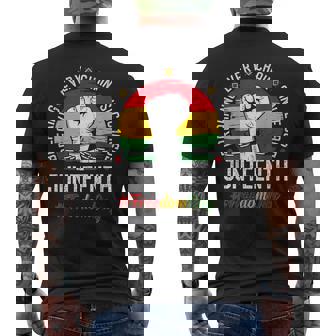 Junenth Breaking Every Chain Since 1865 Freedom Day Men's T-shirt Back Print - Thegiftio UK