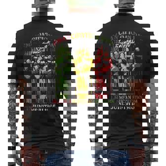 Junenth Emancipation Day Fists Black African June 19Th Men's T-shirt Back Print - Thegiftio UK