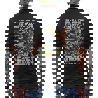 Just A Boy Who Loves Brain Red Men's T-shirt Back Print - Thegiftio