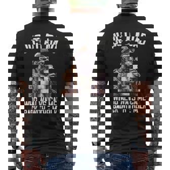 Just A Dad Who Always Came Back Bigfoot Gorilla Fathers Day Men's T-shirt Back Print - Monsterry