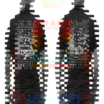 Just A Dad Who Always Came Back Fathers Day Funnu Retro Men's T-shirt Back Print - Thegiftio
