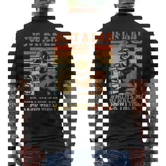 Just A Dad Who Always Came Back Men's T-shirt Back Print | Mazezy