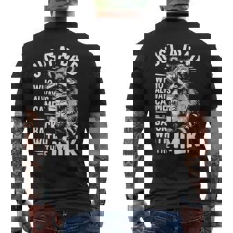 Just A Dad Who Always Came Back With The Milk Fathers Day Men's T-shirt Back Print | Mazezy