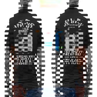 Just A Dad Who Always Came Back With The Milk Fathers Day Men's T-shirt Back Print | Mazezy