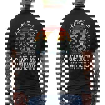 Just A Dad Who Always Came Back With The Milk Fathers Day Men's T-shirt Back Print | Mazezy