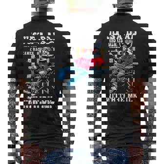 Just A Dad Who Came Back With The Milk Father's Day Men's T-shirt Back Print | Mazezy