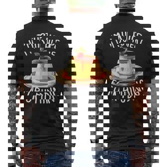 Just Here For Pudding デザイン メンズ レディース デザートプリン メンズTシャツ バックプリント - Kawaiitshirt