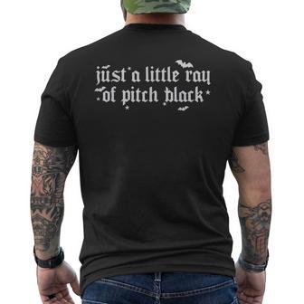 Just A Little Ray Of Pitch Black Halloween Spooky Season Men's T-shirt Back Print - Thegiftio UK