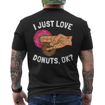 I Just Love Donuts Okay Two In The Pink Men's T-shirt Back Print - Thegiftio UK