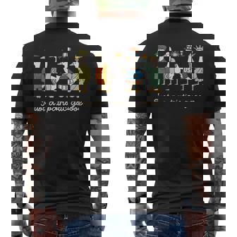 Just A Patriotic Goose American Flag Meme 4Th Of July Men's T-shirt Back Print - Monsterry