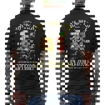 Just Here For Schitzengiggles Oktoberfest Beer Party Adults Men's T-shirt Back Print - Monsterry