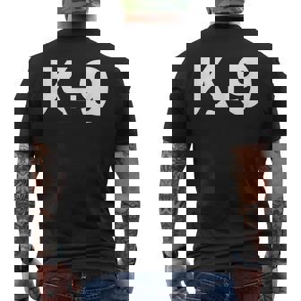 K9 ジャーマンシェパード ロゴデザイン K-9 退役軍人の日 メンズTシャツ バックプリント - Kawaiitshirt