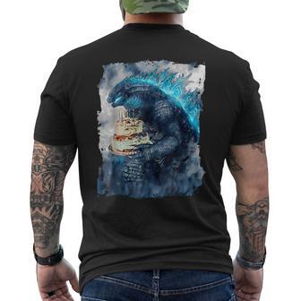 Kaiju Birthday Japan Monster Birthday Party Bday Decoration Men's T-shirt Back Print - Thegiftio UK