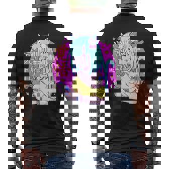 Kawaii Gamer ネコガール メンヘラ 美的パステル ゴス キュート メンズTシャツ バックプリント - Kawaiitshirt