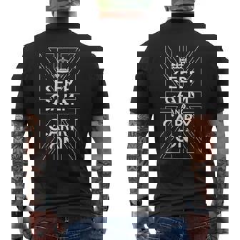 Keep Calm And Carry On 落ち着いてキャリーオン 英国の輪郭の旗 メンズTシャツ バックプリント - Kawaiitshirt