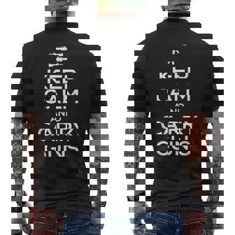 Keep Calm And Carry Guns Pour Les Propriétaires D'armes T-shirt imprimé au dos - Cadeauxyz