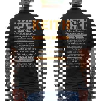 Keith Completely Unexplainable Notices Everything But Won’T Say It Name Men's T-shirt Back Print | Seseable UK
