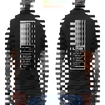 Kenko 写真用語「ラチチュード」［前面デザイン］ メンズTシャツ バックプリント - Kawaiitshirt