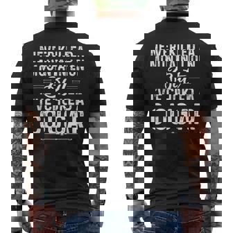 Never Killed A Mountain Lion But I've Choked A Cougar Men's T-shirt Back Print - Monsterry