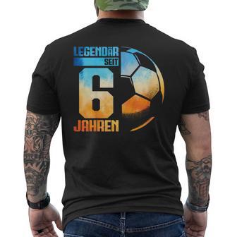 Kinder 6 Geburtstag Retro Fussballpieler 6 Jahre Junge Kinder T-Shirt mit Rückendruck - Geschenkecke