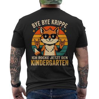 Kinder Bye Bye Krippe Ich Rocke Jetzt Den Kindergarten 2025 T-Shirt mit Rückendruck - Geschenkecke