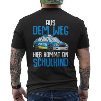 Kinder Einschulung 2025 Polizeichulkindchulanfang T-Shirt mit Rückendruck - Geschenkecke