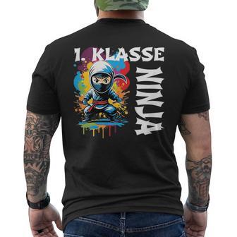 Kinder Geschenk-Idee Kita Grundschuleolksschule 1 Klasse Ninja T-Shirt mit Rückendruck - Geschenkecke