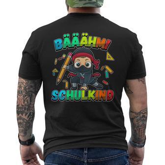 Kinder Ninja Einschulungchule 1 Klasse BääähmChulkind T-Shirt mit Rückendruck - Geschenkecke