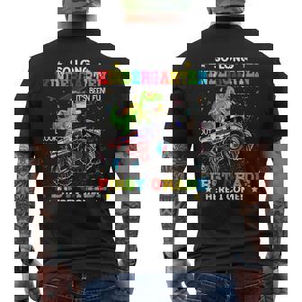 Kindergarten Graduation 2025 Boys Kindergarten Dinosaur Grad Men's T-shirt Back Print - Thegiftio UK