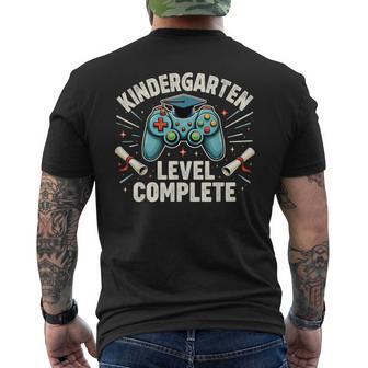 Kindergarten Level Complete Graduation 2025 Gamer Boys Men's T-shirt Back Print - Thegiftio UK