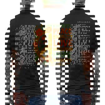 Kindness Peace Equality Love Inclusion Hope Diversity Social Men's T-shirt Back Print - Thegiftio UK