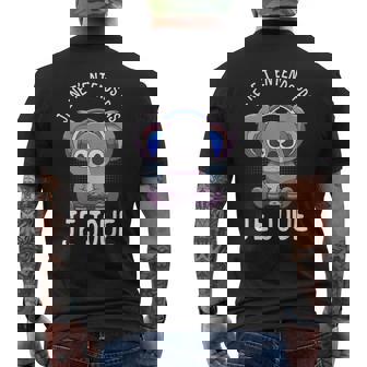 Koala Gaming Boys Gamer Men T-shirt imprimé au dos - Cadeauxyz