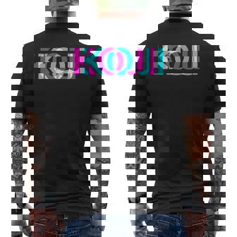 Koji こんにちは、私の名前はファーストネームタグ メンズTシャツ バックプリント - Kawaiitshirt