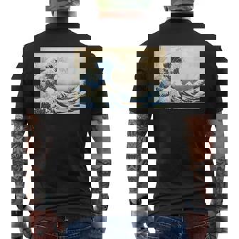 La Gran Ola De Kanagawa De Katsushika Hokusai 1831 Camiseta Hombre Estampado Espalda - Regaloses