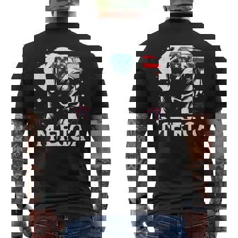Labrador Retriever 4Th Of July Merica Patriotic Dog Men's T-shirt Back Print | Mazezy