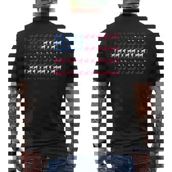 Labrador Retriever Patriotic American Flag 4Th Of July Men's T-shirt Back Print - Thegiftio
