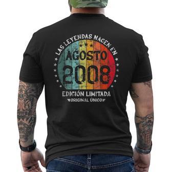 Las Leyendas Nacen En Agosto 2008 Chico Chica Camiseta Hombre Estampado Espalda - Regaloses
