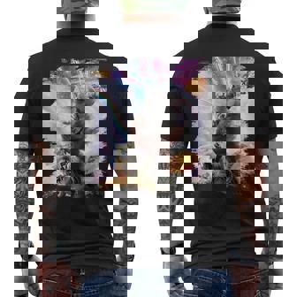 Laser Eyespace モルモット 猫 ナマケモノ 恐竜 メンズTシャツ バックプリント - Kawaiitshirt