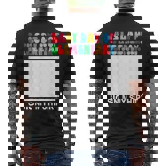 Last Day Of Elementary Sign My Back To School Men's T-shirt Back Print - Monsterry