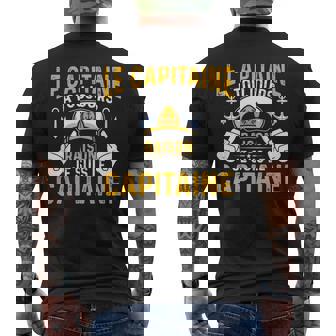 Le Bateau Capitaine A Toujours Raison Jeuis Le Capitaine T-shirt imprimé au dos - Cadeauxyz