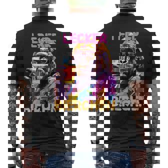 Lecker Bierchen Affe Gorilla Mit Bier Lustiger Biertrinker T-Shirt mit Rückendruck - Geschenkecke
