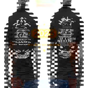 Legendeerlässt Gelände Für Rentner In Ruhestand Rente 2025 T-Shirt mit Rückendruck - Geschenkecke