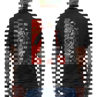 Lenin Forever ソビエト連邦 ソ連 ロシア レトロ ヴィンテージ ジャージ メンズTシャツ バックプリント - Kawaiitshirt