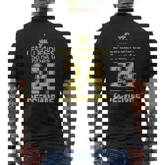 Les Légendes Sont Nées Le 24 Décembre T-shirt imprimé au dos - Cadeauxyz