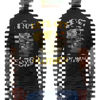 Let's Getlothed テキーラ-面白い飲酒ナマケモノ メンズTシャツ バックプリント - Kawaiitshirt