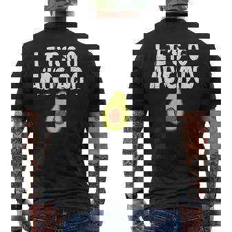 Let's Go アボカドユーモアジョーク ユニセックス アボカド中毒者 メンズTシャツ バックプリント - Kawaiitshirt